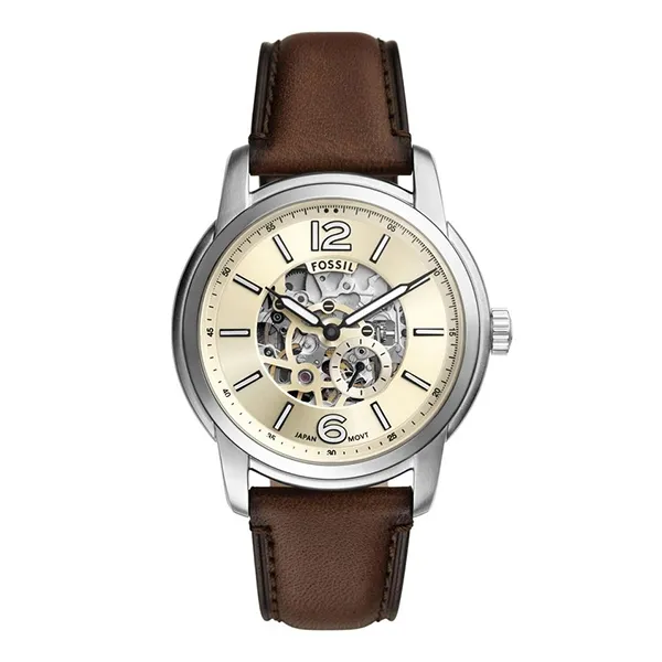 Đồng Hồ Nam Fossil Heritage Automatic Watch ME3264 Màu Nâu Bạc