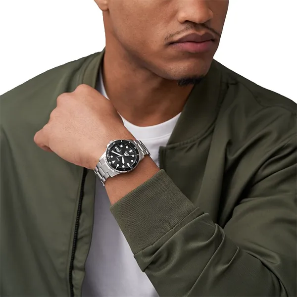 Đồng Hồ Nam Fossil Three-Hand Blue Dive Watch FS6032 Màu Bạc Đen - Đồng hồ - Vua Hàng Hiệu