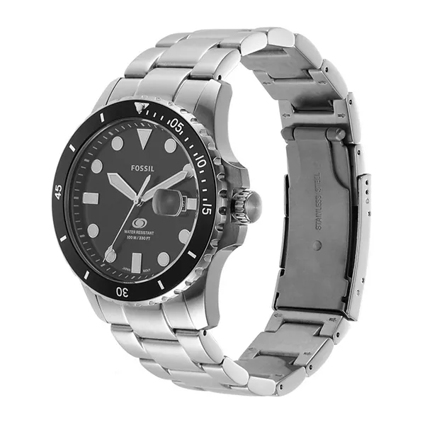 Đồng Hồ Nam Fossil Three-Hand Blue Dive Watch FS6032 Màu Bạc Đen - Đồng hồ - Vua Hàng Hiệu