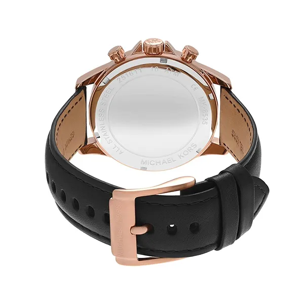 Đồng Hồ Nam Michael Kors Gage Rose Gold Chronograph Watch MK8535 Màu Đen - Đồng hồ - Vua Hàng Hiệu