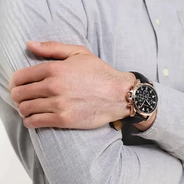 Đồng Hồ Nam Michael Kors Gage Rose Gold Chronograph Watch MK8535 Màu Đen - Đồng hồ - Vua Hàng Hiệu