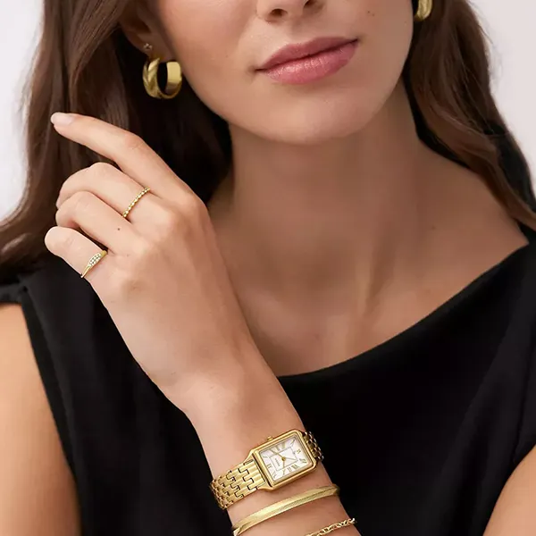 Đồng Hồ Nữ Fossil Raquel Gold-Tone Watch ES5220 Màu Vàng Gold