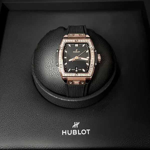 Đồng Hồ Nữ Hublot Spirit Of Big Bang 18ct Kind Gold Diamond 682.OX.1180.RX.1204 Màu Đen/ Vàng Hồng