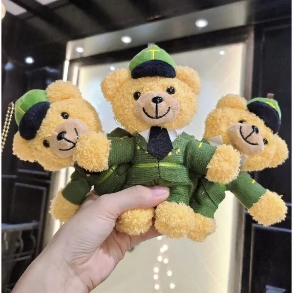 Gấu Bông TTWN BEAR Đốc Quân Màu Vàng Xanh