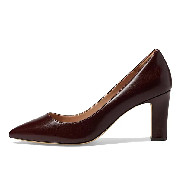 Giày Cao Gót Nữ Cole Haan Mylah Heel Pump Màu Đỏ Đô Size 8