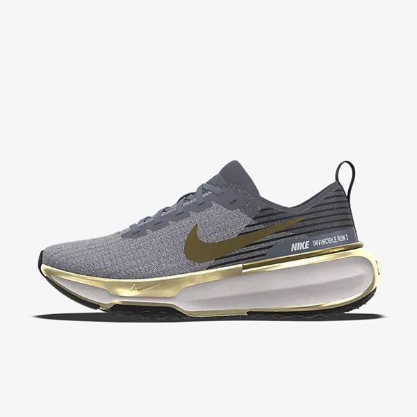 Giày Chạy Bộ Nam Nike Invincible 3 By You Custom Men's Road Running Shoes FZ1428-001 Màu Xám Vàng 38.5