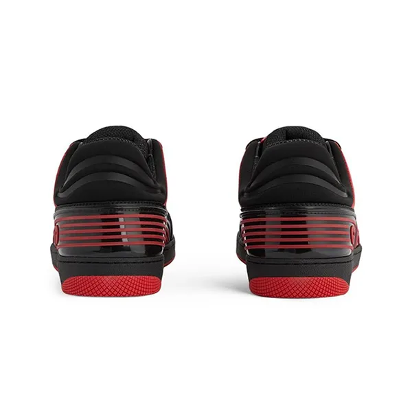 Giày Sneaker Nam Gucci Basket GG Supreme Canvas In Black Màu Đen Đỏ