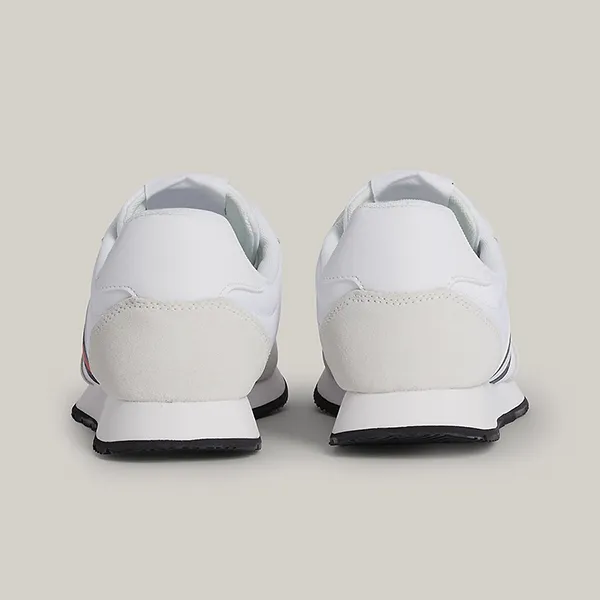 Giày Thể Thao Tommy Hilfiger Lace-Up Logo Runner Trainers EM0EM01351_BIYBR Màu Trắng Size 41 - Giày - Vua Hàng Hiệu