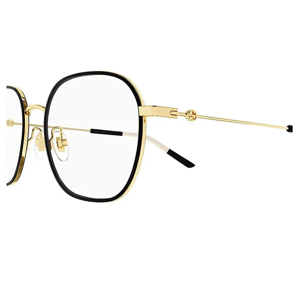 Gọng Kính Unisex Gucci GG1198OA 003 Màu Đen - Vàng - Kính mắt - Vua Hàng Hiệu