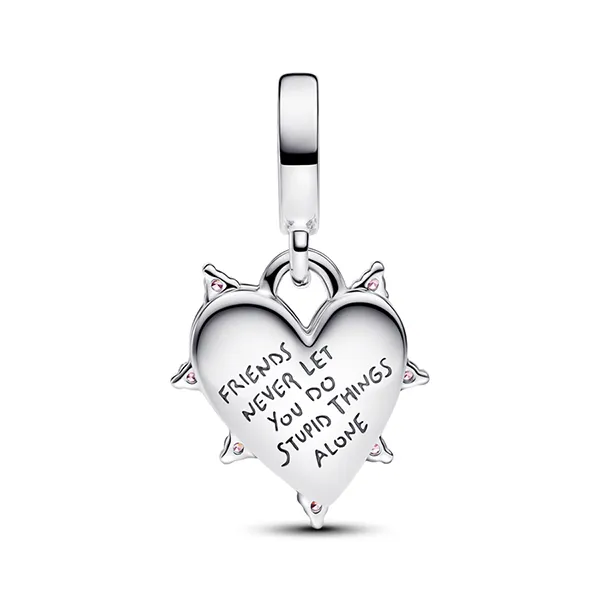 Hạt Vòng Charm Nữ Pandora Moments Silver Charm Forever Together 793434C01 Màu Bạc Xanh
