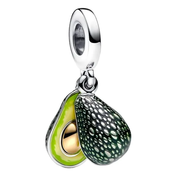 Hạt Vòng Charm Pandora Avocado Double Dangle Charm 763405C01 Màu Xanh Lá Cây