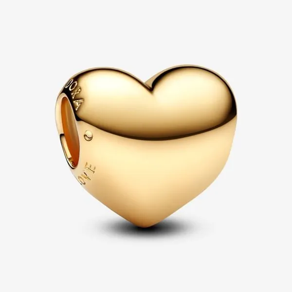 Hạt Vòng Charm Pandora Be Love Engravable Heart Charm 763439C00 Màu Vàng Gold