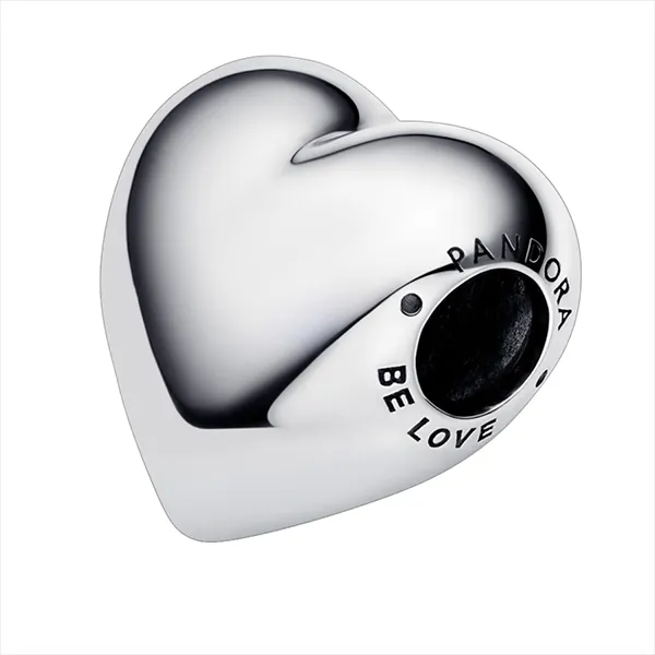 Hạt Vòng Charm Pandora Be Love Engravable Heart Charm 793439C00 Màu Bạc