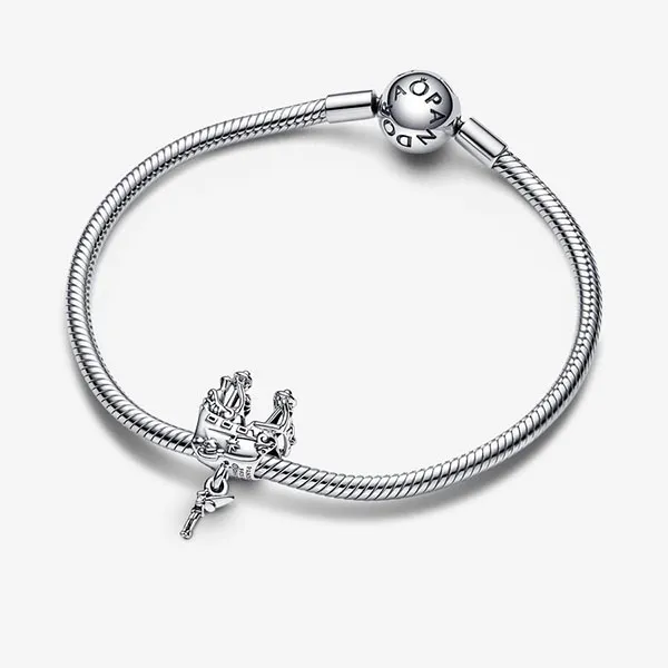 Hạt Vòng Charm Pandora Disney Tinkerbell & Captain Hook Pirate Ship Charm 792521C00 Màu Bạc - Trang sức - Vua Hàng Hiệu