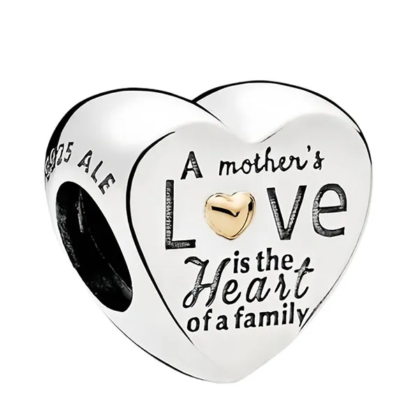 Hạt Vòng Charm Pandora Heart of the Family Charm 796265 Màu Bạc - Trang sức - Vua Hàng Hiệu
