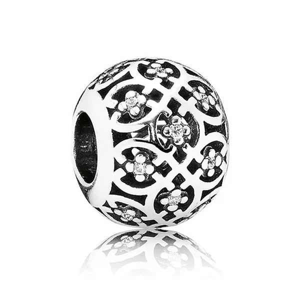 Hạt Vòng Charm Pandora Intricate Lattice Openwork 791295CZ Màu Bạc