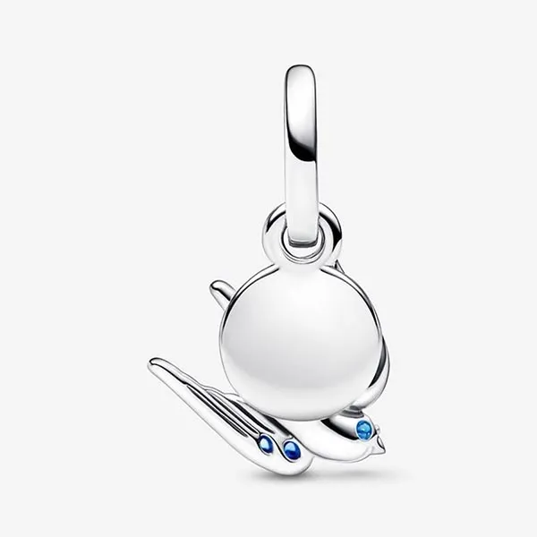 Hạt Vòng Charm Pandora Moments Chim Én Đính Đá Xanh 792570C01 Màu Xanh Bạc - Trang sức - Vua Hàng Hiệu