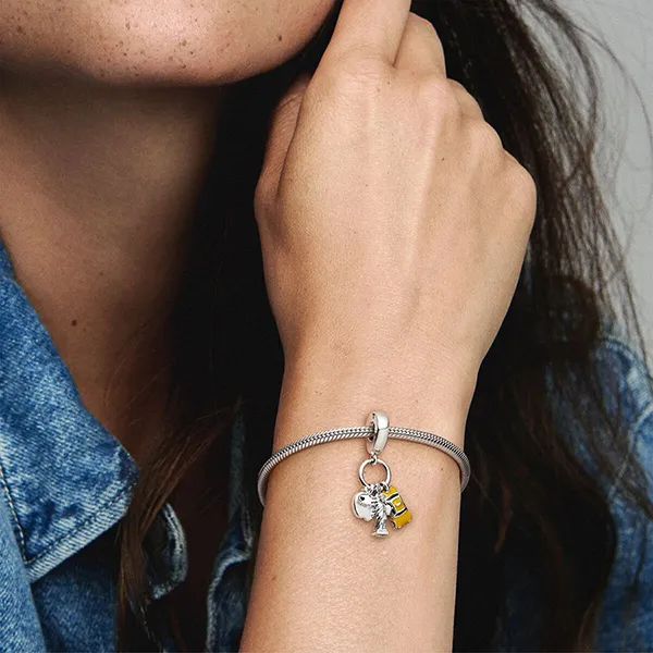 Hạt Vòng Charm Pandora New York Highlights Dangle Charm 797198ENMX Màu Bạc/Vàng - Trang sức - Vua Hàng Hiệu