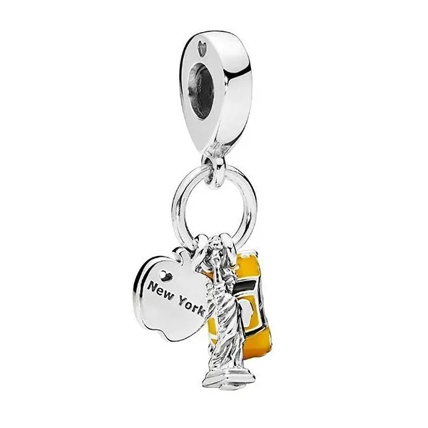 Hạt Vòng Charm Pandora New York Highlights Dangle Charm 797198ENMX Màu Bạc/Vàng - Trang sức - Vua Hàng Hiệu