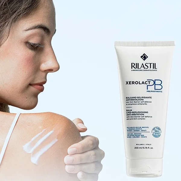 Kem Dưỡng Cấp Ẩm Phục Hồi, Giảm Mẩn Ngứa Rilastil Xerolact PB Balm Lipid Replenishing Anti Irritation 200ml