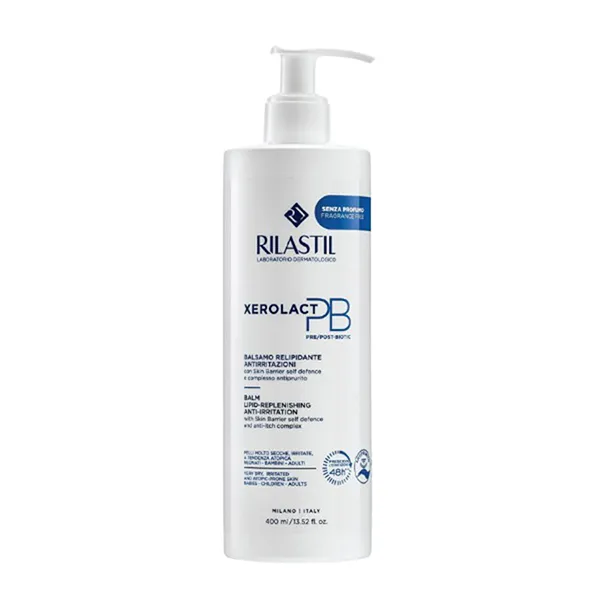 Kem Dưỡng Cấp Ẩm Phục Hồi, Giảm Mẩn Ngứa Da Rilastil Xerolact PB Balm Lipid Replenishing Anti Irritation 400ml