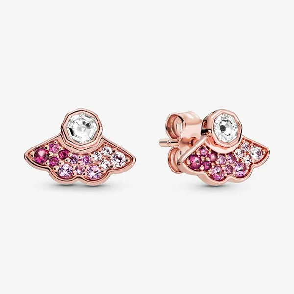 Khuyên Tai Nữ Pandora Fan 14k Rose Gold-Plated Stud Earrings 288194C01 Màu Vàng Hồng - Trang sức - Vua Hàng Hiệu