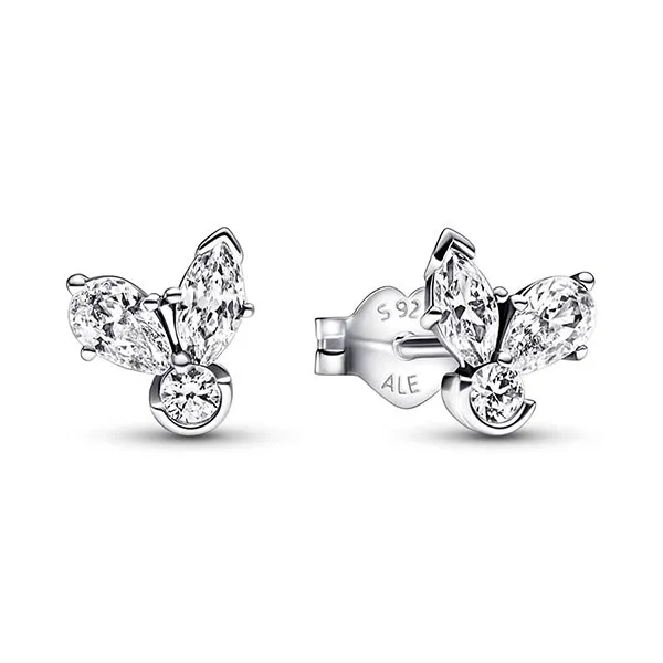 Khuyên Tai Nữ Pandora Timeless Hình Cánh Hoa Đính Đá 292406C01 Màu Trắng Bạc - Trang sức - Vua Hàng Hiệu