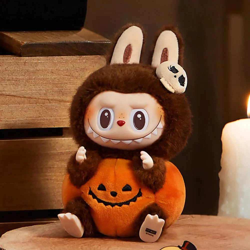 Móc Khóa Pop Mart Happy Halloween Party Series-Sitting Pumpkin Vinyl Plush Pendant Màu Nâu - Phụ kiện - Vua Hàng Hiệu