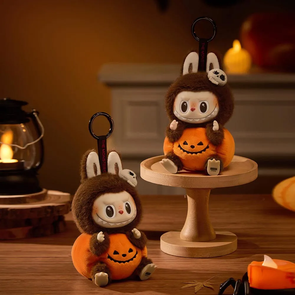 Móc Khóa Pop Mart Happy Halloween Party Series-Sitting Pumpkin Vinyl Plush Pendant Màu Nâu - Phụ kiện - Vua Hàng Hiệu