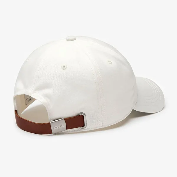 Mũ Lacoste Tennis Graphic Twill Cap Pickleball RK4228L 2CQ Màu Trắng