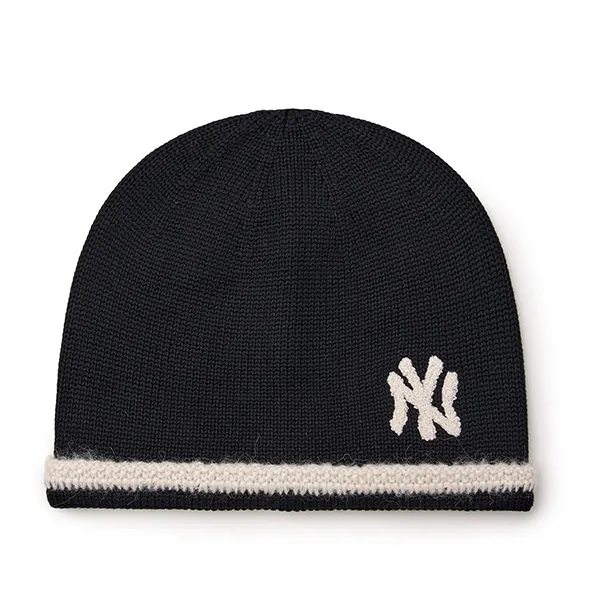 Mũ Len MLB Basic Premium No Lip Beanie New York Yankees 3ABNBM846-50BKS Màu Đen - Mũ nón - Vua Hàng Hiệu