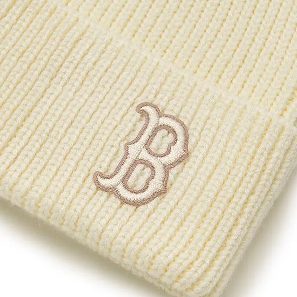 Mũ Len MLB Candy Mid Beanie Boston RedSox 3ABNBM146-43CRD Màu Trắng Kem - Mũ nón - Vua Hàng Hiệu