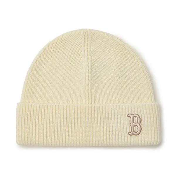 Mũ Len MLB Candy Mid Beanie Boston RedSox 3ABNBM146-43CRD Màu Trắng Kem - Mũ nón - Vua Hàng Hiệu