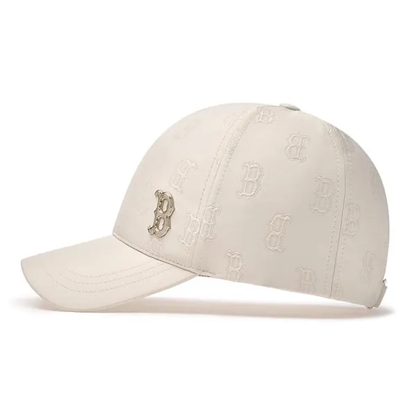 Mũ MLB Classic Monogram Tonton 3D Embo Cap Boston Red Sox 3ACPM034N-43CRD Màu Kem - Mũ nón - Vua Hàng Hiệu