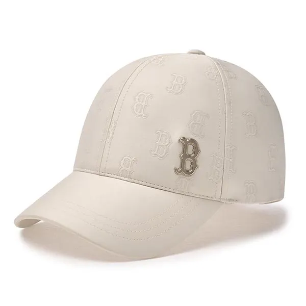Mũ MLB Classic Monogram Tonton 3D Embo Cap Boston Red Sox 3ACPM034N-43CRD Màu Kem - Mũ nón - Vua Hàng Hiệu