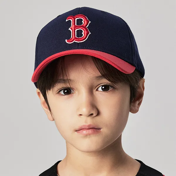 Mũ Lưỡi Trai Trẻ Em MLB Boston Red Sox Kids Cap 7ACP1904N-43NYS Màu Xanh Navy Phối Đỏ