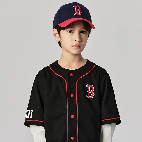 Mũ Lưỡi Trai Trẻ Em MLB Boston Red Sox Kids Cap 7ACP1904N-43NYS Màu Xanh Navy Phối Đỏ