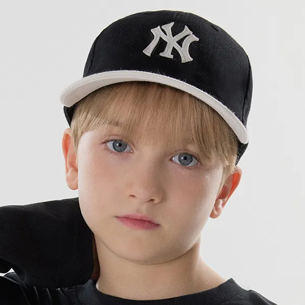 Mũ Lưỡi Trai Trẻ Em MLB New York Yankees Kids Cap 7ACP8814N-50BKS Màu Đen Phối Be - Mũ nón - Vua Hàng Hiệu