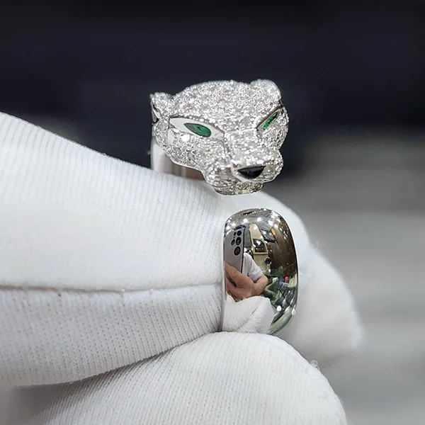 Nhẫn Nữ Jewery Luxury Panthère De Cartier Ring Màu Vàng Trắng - Trang sức - Vua Hàng Hiệu