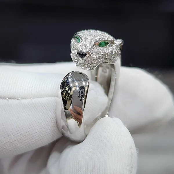Nhẫn Nữ Jewery Luxury Panthère De Cartier Ring Màu Vàng Trắng - Trang sức - Vua Hàng Hiệu