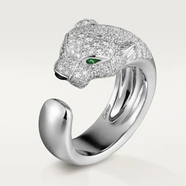 Nhẫn Nữ Jewery Luxury Panthère De Cartier Ring Màu Vàng Trắng - Trang sức - Vua Hàng Hiệu