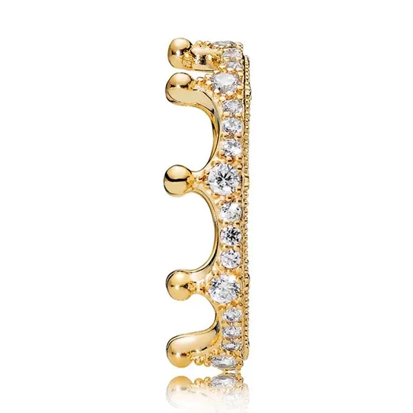 Nhẫn Nữ Pandora Crown Shine Zircon Dangle Ring 167119CZ Màu Vàng Gold Size 50