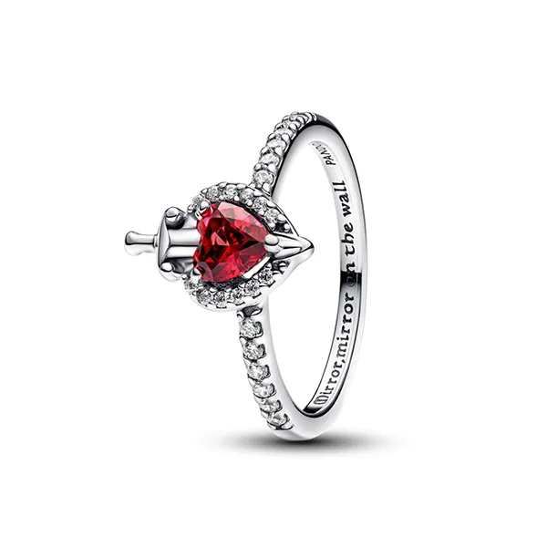 Nhẫn Nữ Pandora Disney X Pandora Silver Ring Red Heart 193422C01 Màu Bạc Đỏ Size 48 - Trang sức - Vua Hàng Hiệu