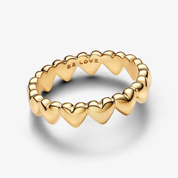 Nhẫn Nữ Pandora Row Of Hearts Ring 163427C00 Màu Vàng Gold - Trang sức - Vua Hàng Hiệu
