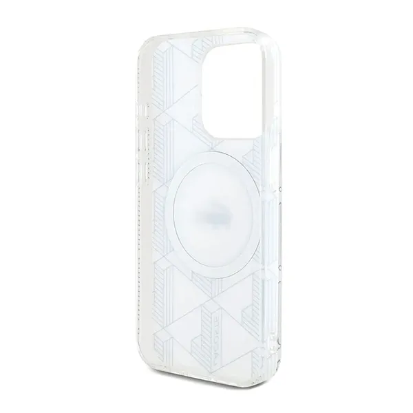 Ốp Điện Thoại Lacoste PC/TPU Double Layers Iphone 16 Pro Max Case Màu Trắng Họa Tiết