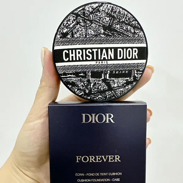 Vỏ Hộp Phấn Nước Dior Forever Cushion Case Plan De Paris Cushion Foundation Case Màu Đen Họa Tiết - Trang điểm - Vua Hàng Hiệu