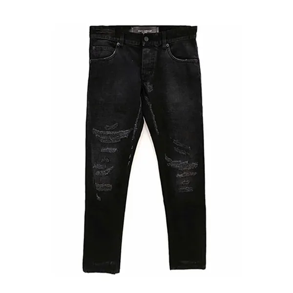 Quần Jean Nam Dolce & Gabbana D&G Distressed Denim Pants Black G644LD Màu Đen Size 44