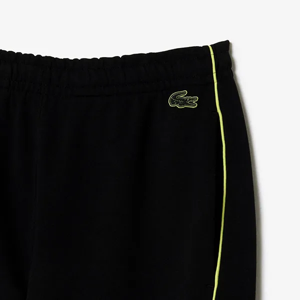 Quần Nỉ Nam Lacoste Embroidered Regular Fit Sweatpants XH1431-6VT Màu Đen Size 3