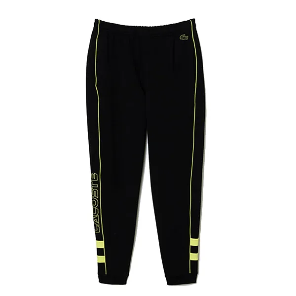 Quần Nỉ Nam Lacoste Embroidered Regular Fit Sweatpants XH1431-6VT Màu Đen Size 3