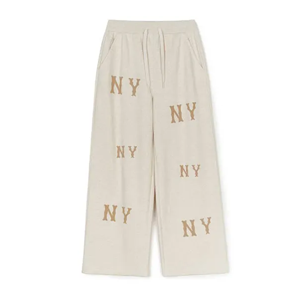 Quần Ống Rộng Nữ MLB Women's Megagram Wide Pants New York Yankees 3FPTG0144-50OTS Màu Kem Size S - Thời trang - Vua Hàng Hiệu